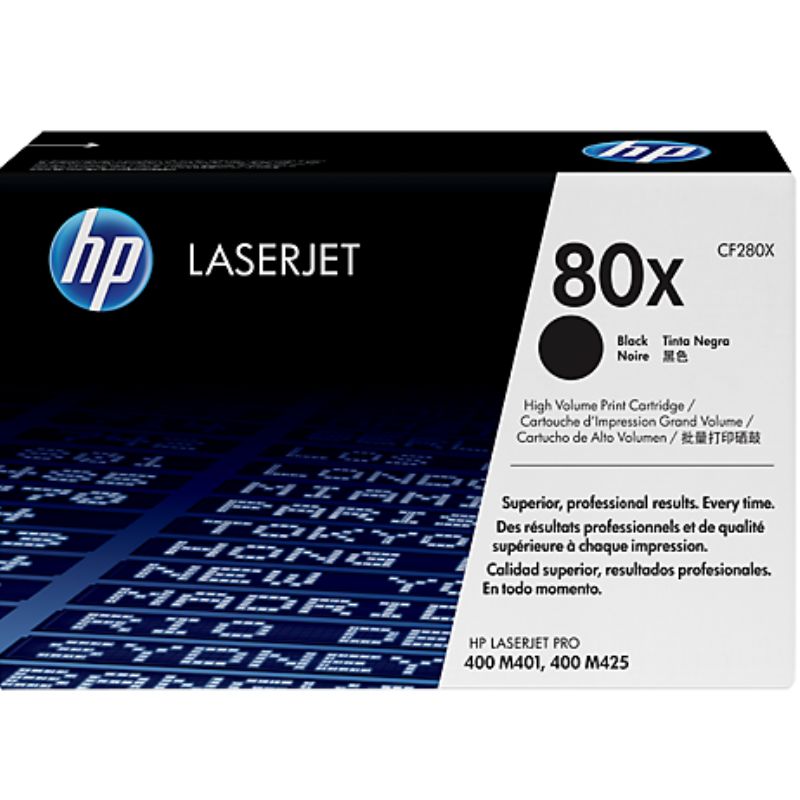 TONER HP 80X Negro CF280X PARA 400 401 425.