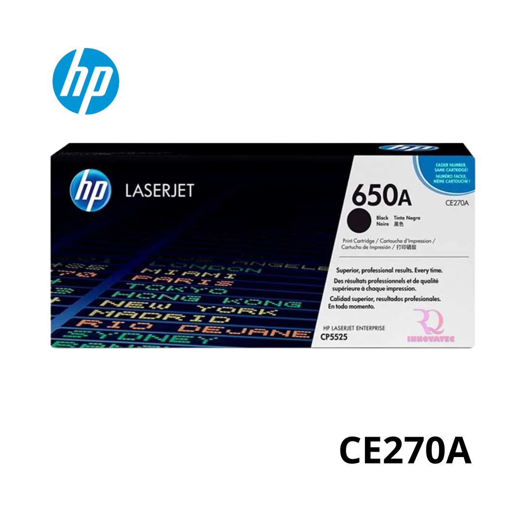 Toner HP 650A Negro CE270A para CP5520 5525