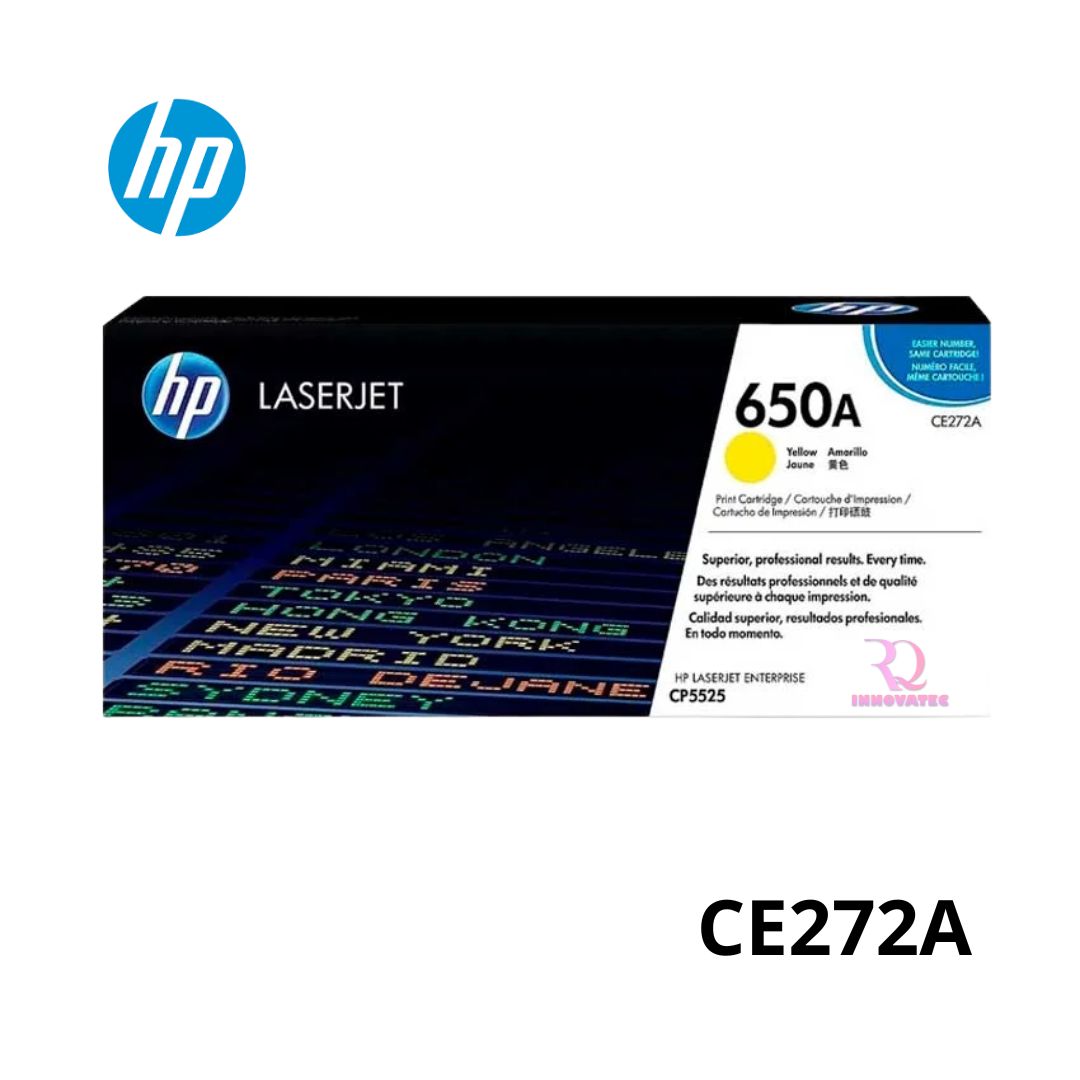 Toner Hp 650A Amarillo CE272A Para CP5520 5525