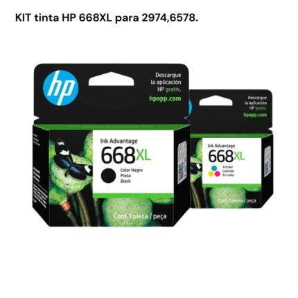 Kit Tinta HP 668XL para 2974,6578. Original